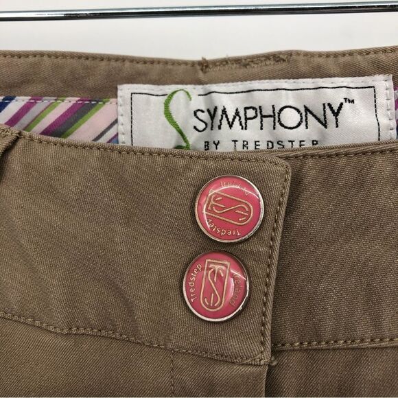 Symphony by Tredstep Equestrian Riding Pants Breeches Khaki Tan Womens 28R - Picture 3 of 12